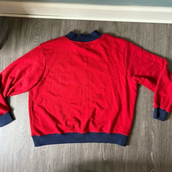 Parke Varsity Red and Navy Sweatshirt NWT - Picture 6 of 9